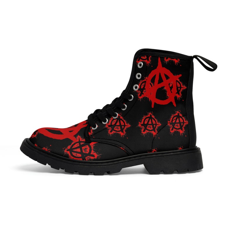 Women's Anarchy Metal Gothic Canvas Boots