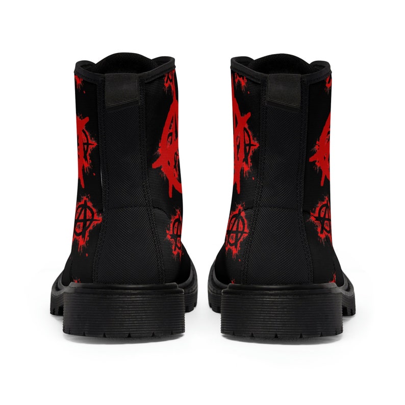 Women's Anarchy Metal Gothic Canvas Boots