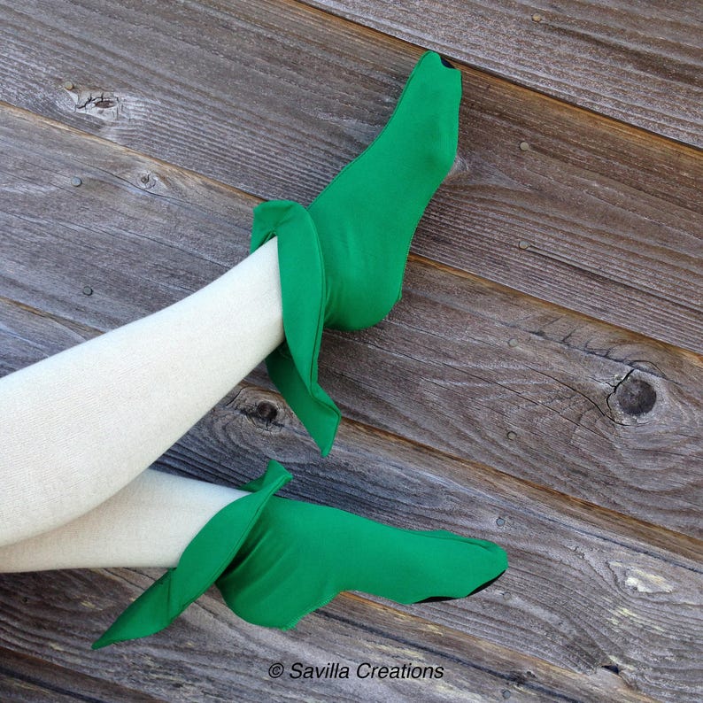 Women's Elf-style Booties. Shoe Covers Made in USA