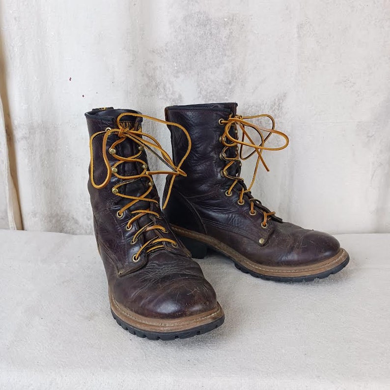 Men's Brown Leather Carolina Work Boots