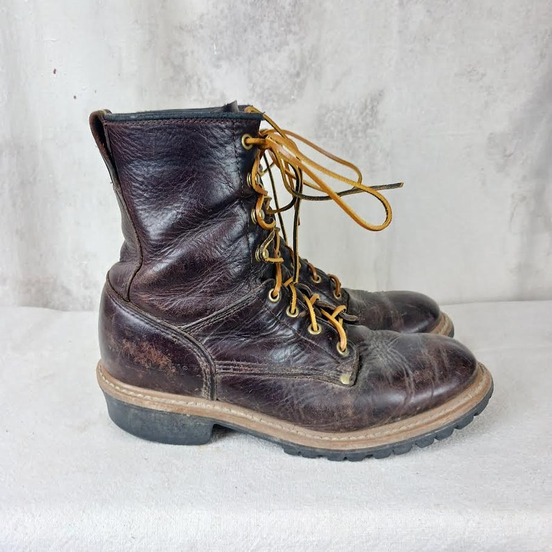 Men's Brown Leather Carolina Work Boots