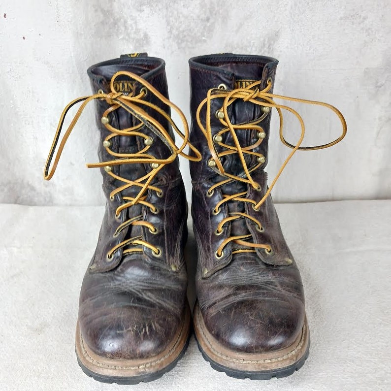 Men's Brown Leather Carolina Work Boots