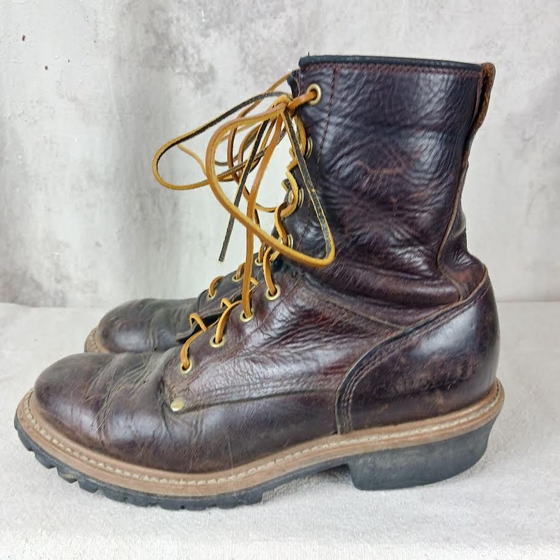 Men's Brown Leather Carolina Work Boots