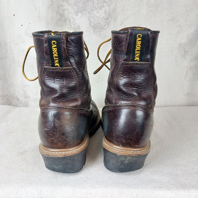 Men's Brown Leather Carolina Work Boots