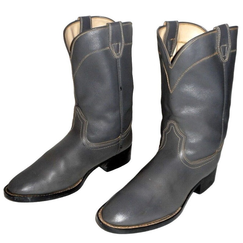 Men's Laredo Cowboy Boots Gray 5 D Country Western Wear Rodeo