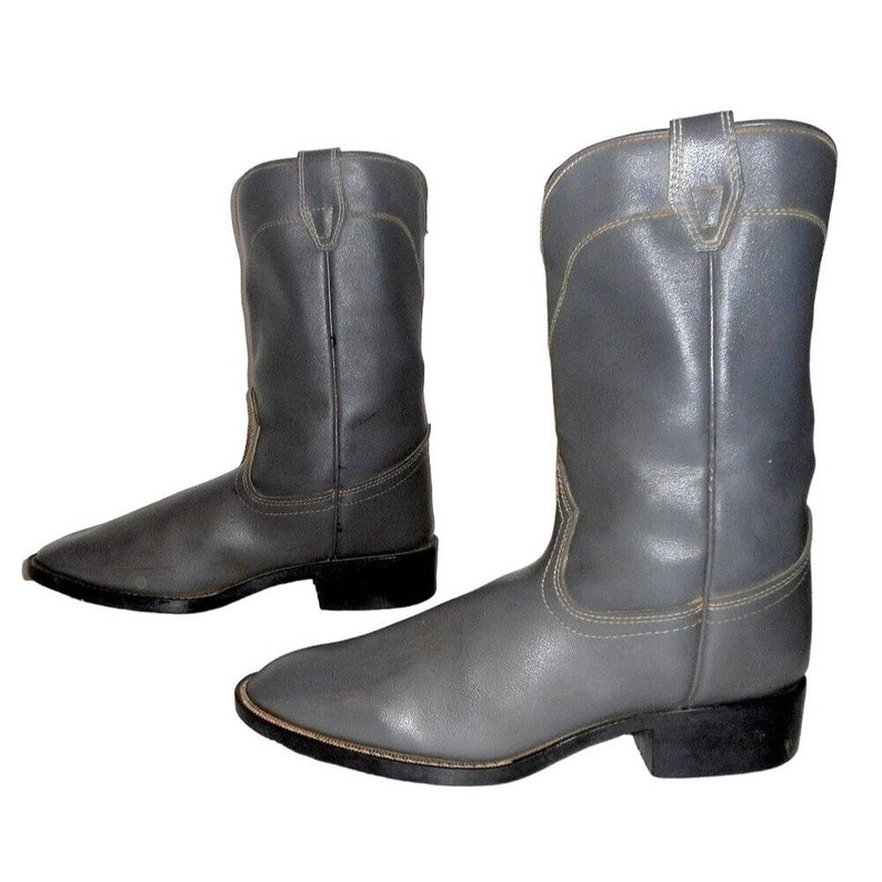 Men's Laredo Cowboy Boots Gray 5 D Country Western Wear Rodeo