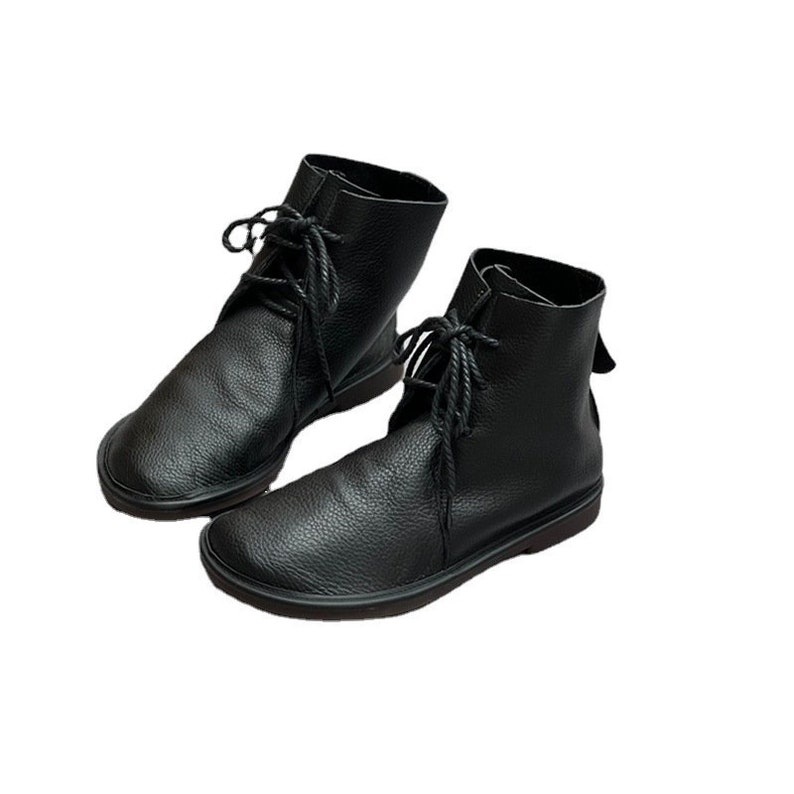Women's Handmade Leather Tie Shoes Soft-soled Leather Boots