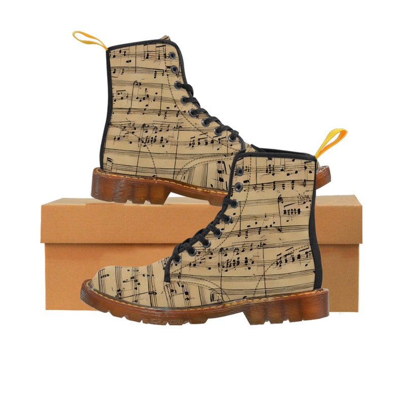 Men's Music Canvas Boots Stylish Boots Music Lover