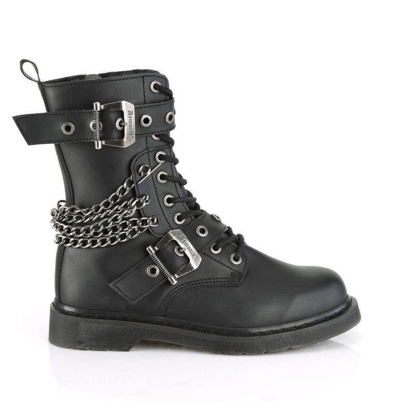 Men's Demonia Bolt 250 Boots Punk Rock Emo Goth Unisex Black Boots