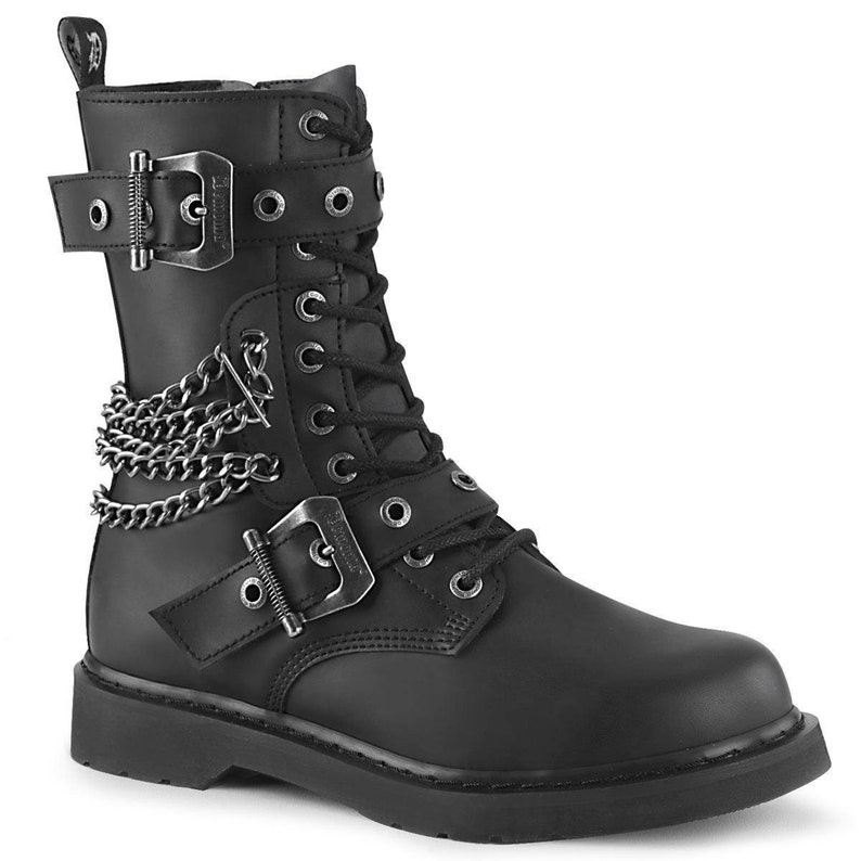 Men's Demonia Bolt 250 Boots Punk Rock Emo Goth Unisex Black Boots