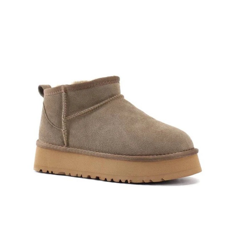 Women's Winter Ankle Boots Inspired Adults Vegan Camel Snow Booots