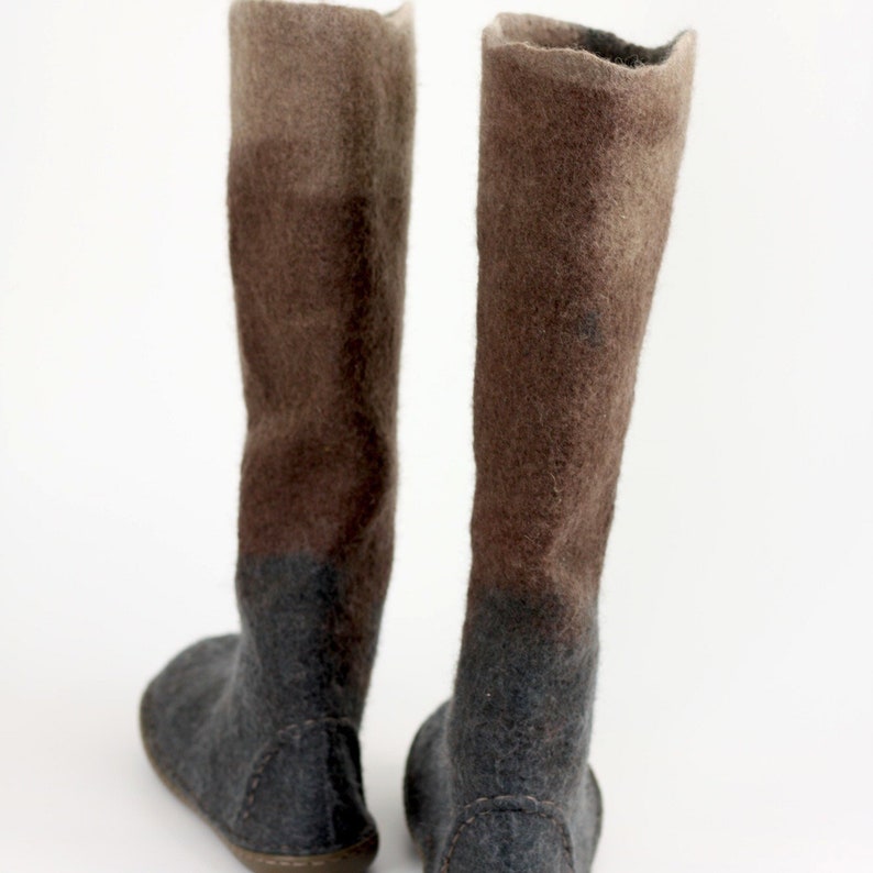 Women's Fairy Winter High Boots Water Repellent Handmade Felted Wool