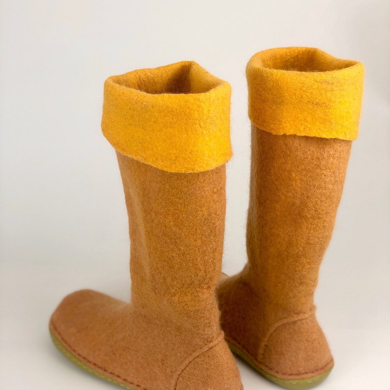 Women's Fairy Winter High Boots Water Repellent Handmade Felted Wool