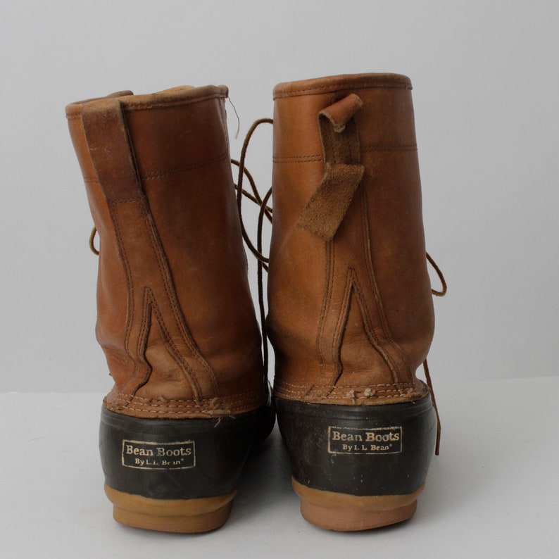 Men's Vintage LL Bean Boots Leather Duck 12 US Retro UK