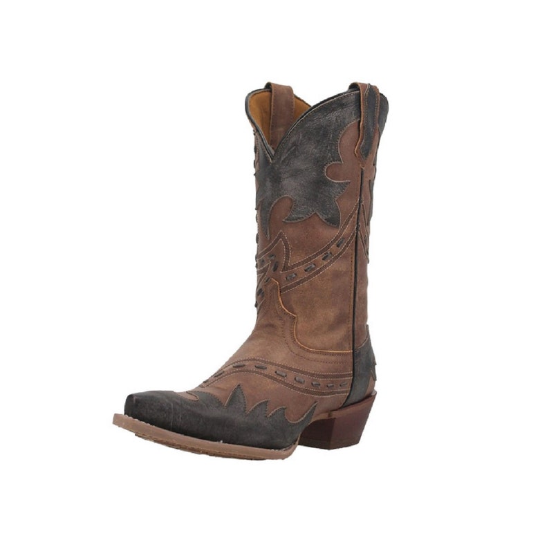 Men's Laredo Two Tone Snip Toe Tan Western Boot