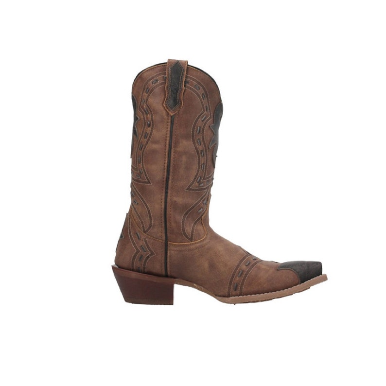 Men's Laredo Two Tone Snip Toe Tan Western Boot