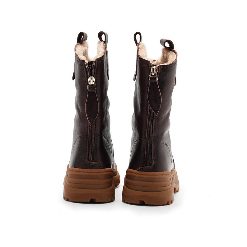 Women's Leather Short Boots Snow Boots Have Fleece Lined for