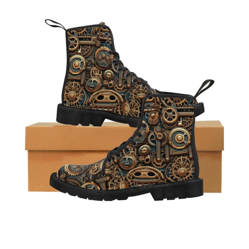 Men's Steampunk Canvas Boots