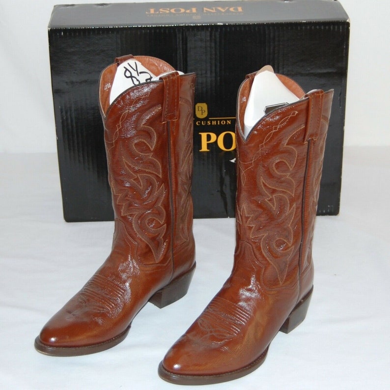 Men's Dan Post Mignon Leather Tan Cowboy Boots