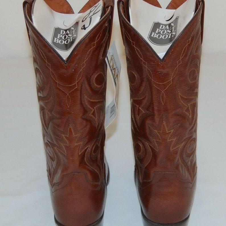 Men's Dan Post Mignon Leather Tan Cowboy Boots