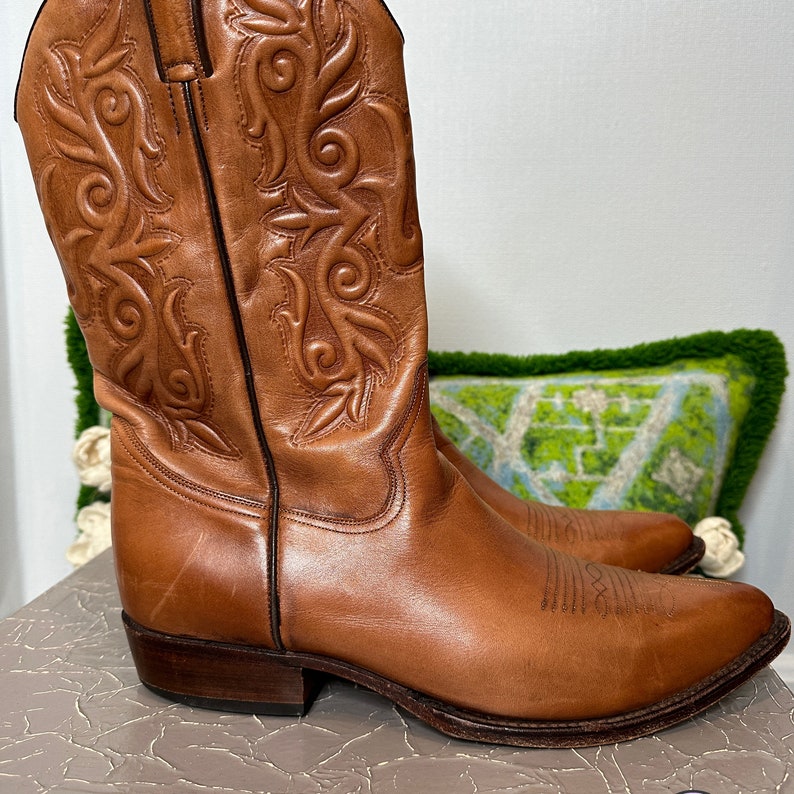 Men's Gorgeous Tony Mora 1764 Western Cowboy Boots Embossed Pattern