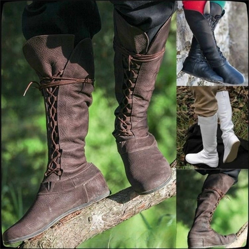 Women's Medieval Renaissance Viking Boots Steampunk Vintage Pirate