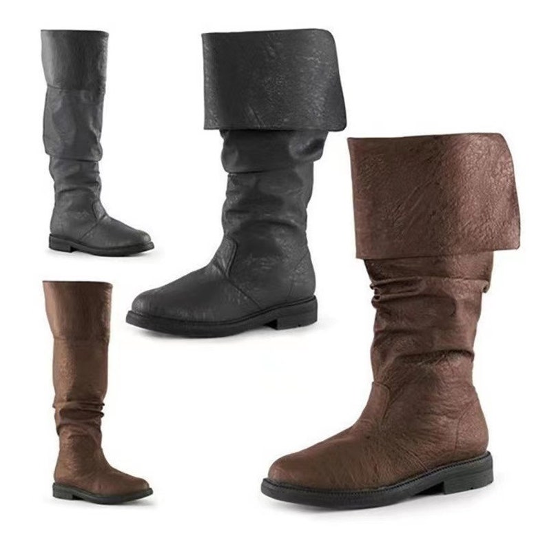 Men's Medieval Halloween Boots Renaissance Viking Boots Gothic