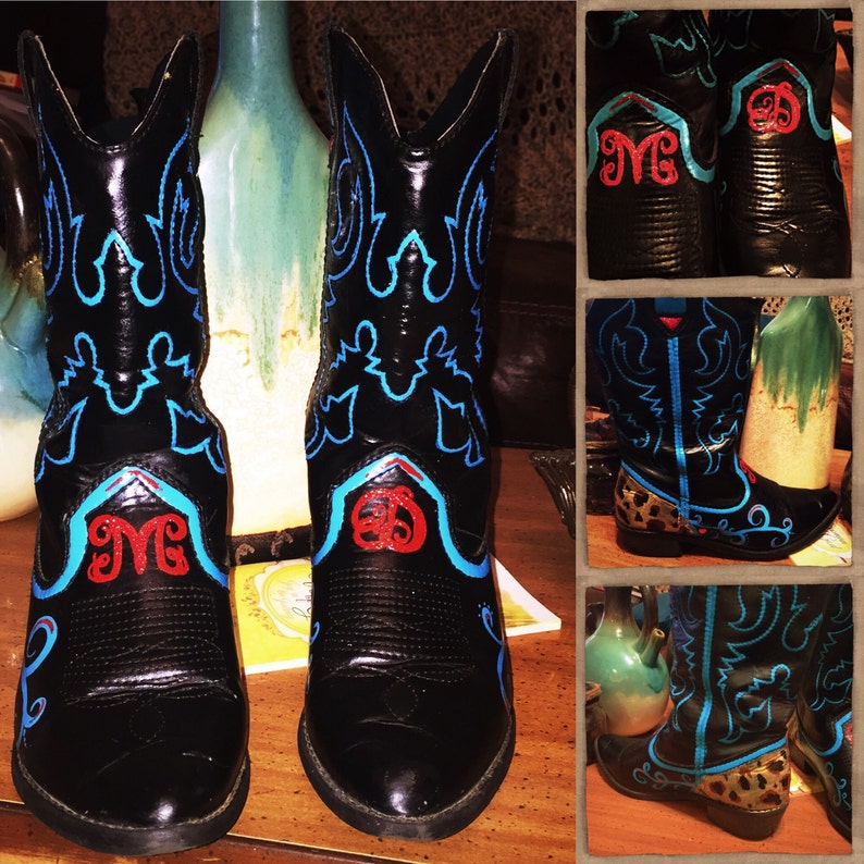 Women's Custom Painted Cowboy Boots