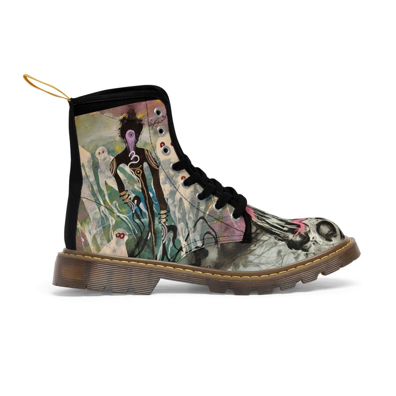 Men's Protection Art Canvas Boots