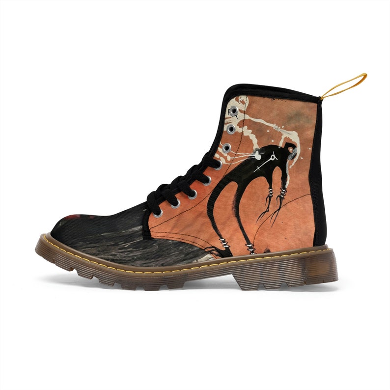 Men's Protection Art Canvas Boots