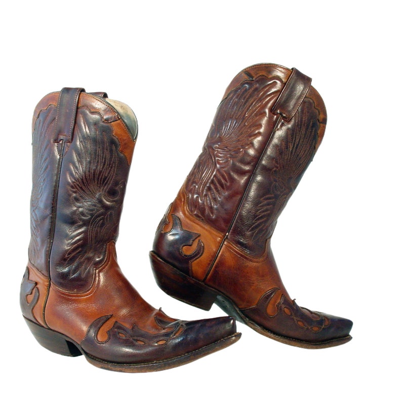 Men's ADAMS BOOT CO. Vintage Cowboy Boots 118005 10 Made