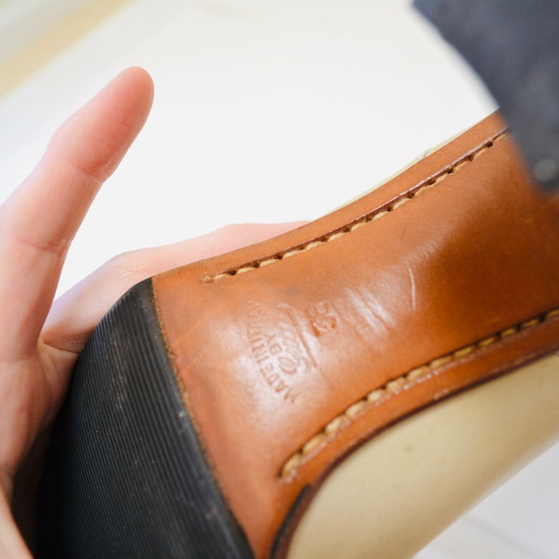 Women's 80s Vintage Gucci Tan Leather Boots Size 38 US 7 7 1/2 High