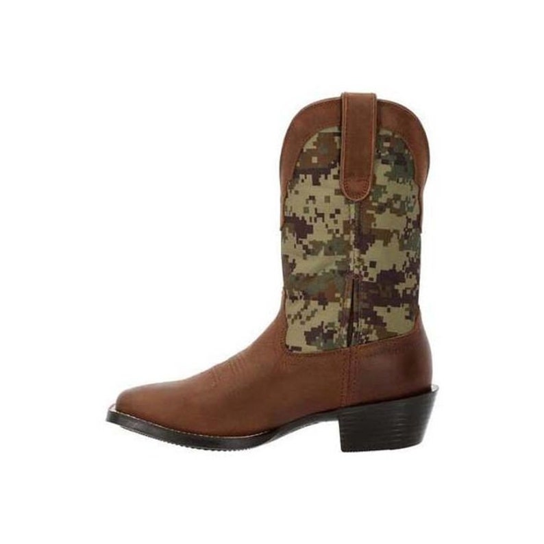 Men's Westward Green Digi Camo Western Boot in Brown Square Toe