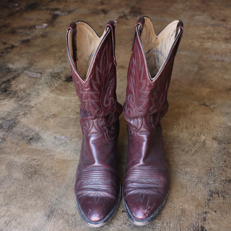 Men's 12 D Cowboy Boots / Dan Post Dark Brown Western