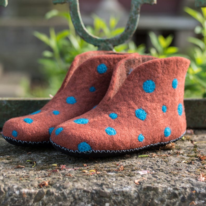 Women's Gift for Birthday Gifts for Her Brown Polka Dots Boots