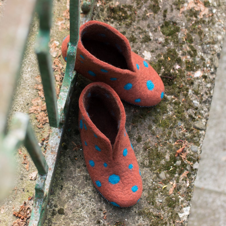 Women's Gift for Birthday Gifts for Her Brown Polka Dots Boots