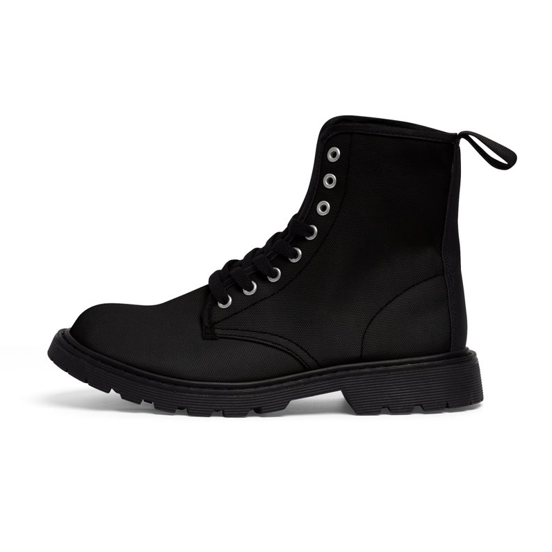 Women's Canvas Boots Black Boots Black Boot for Women