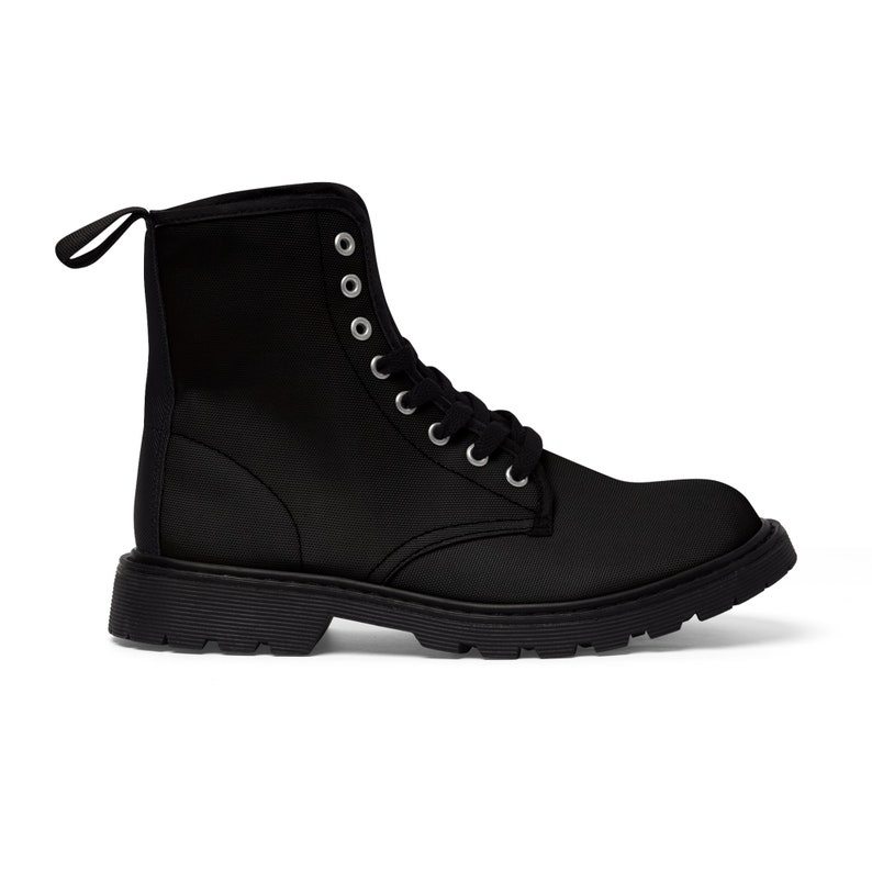 Women's Canvas Boots Black Boots Black Boot for Women