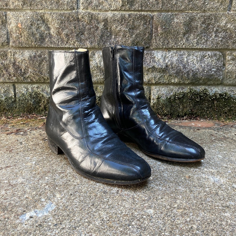 Men's Size 9 D 70s/80s Zip up Ankle Boots