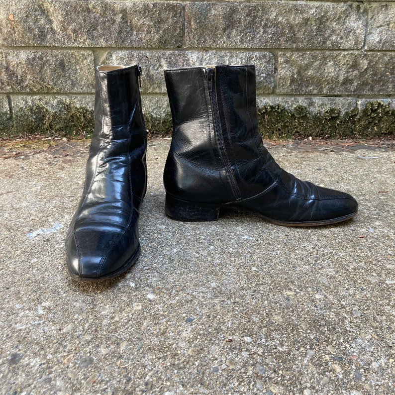 Men's Size 9 D 70s/80s Zip up Ankle Boots