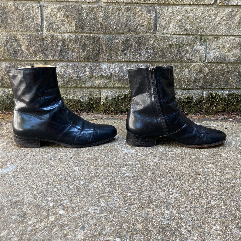 Men's Size 9 D 70s/80s Zip up Ankle Boots