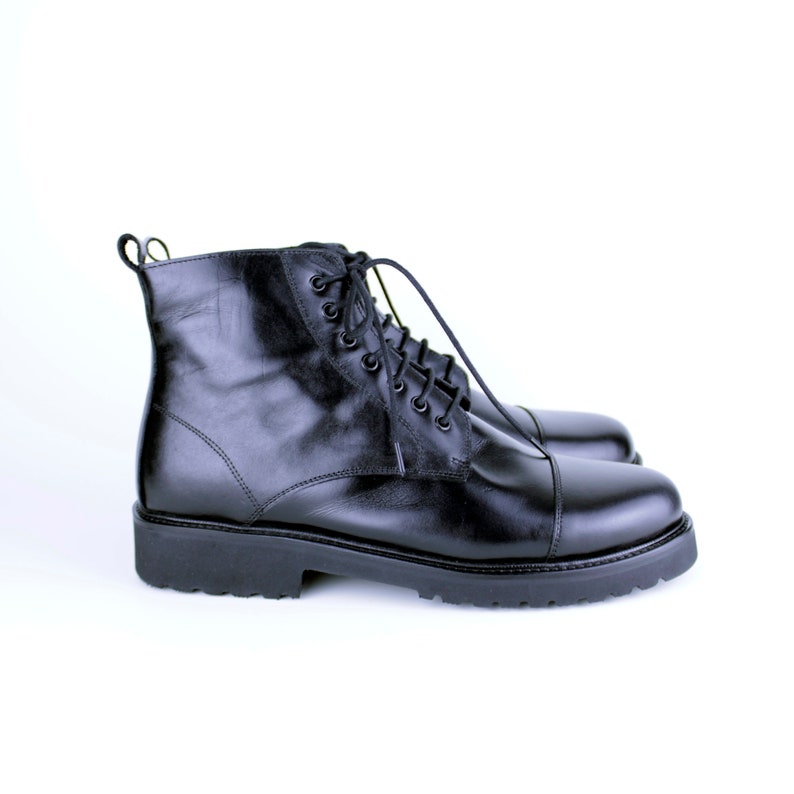 Men's Handmade Black Leather Boots