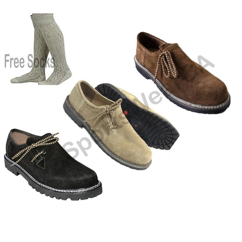 Men's Shoes to Wear With Lederhosen Bavarian Shoes Suede Leather