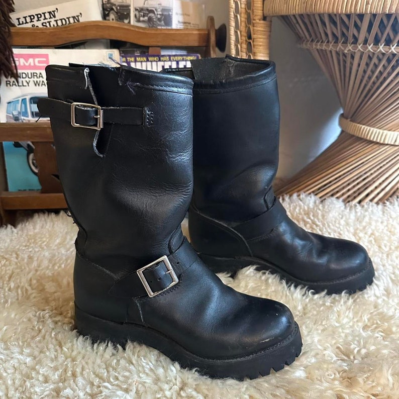 Men's Vintage Durango Black Buckle Boots