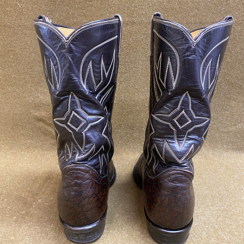 Men's Tony Lama Cowboy Western Ranch Stitching Style 6180 Black