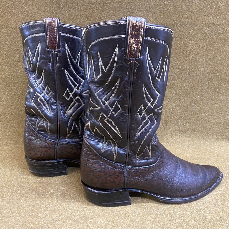 Men's Tony Lama Cowboy Western Ranch Stitching Style 6180 Black