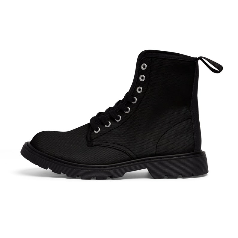 Men's Black Boot Canvas Boots Black Boots for Black