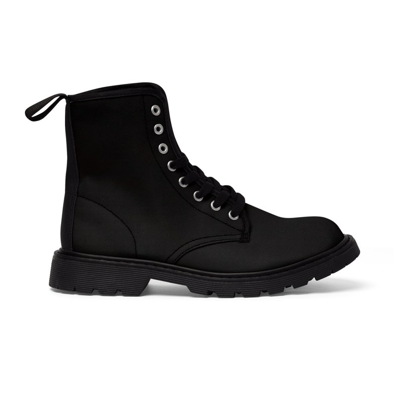 Men's Black Boot Canvas Boots Black Boots for Black