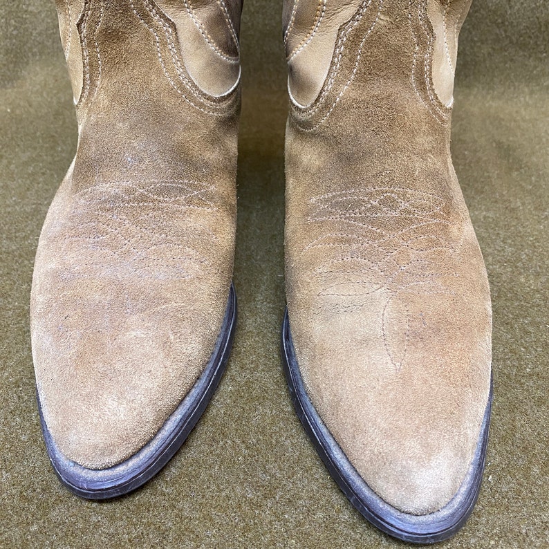 Men's Durango Cowboy Rancher Farmer Brown Suede Leather Boots