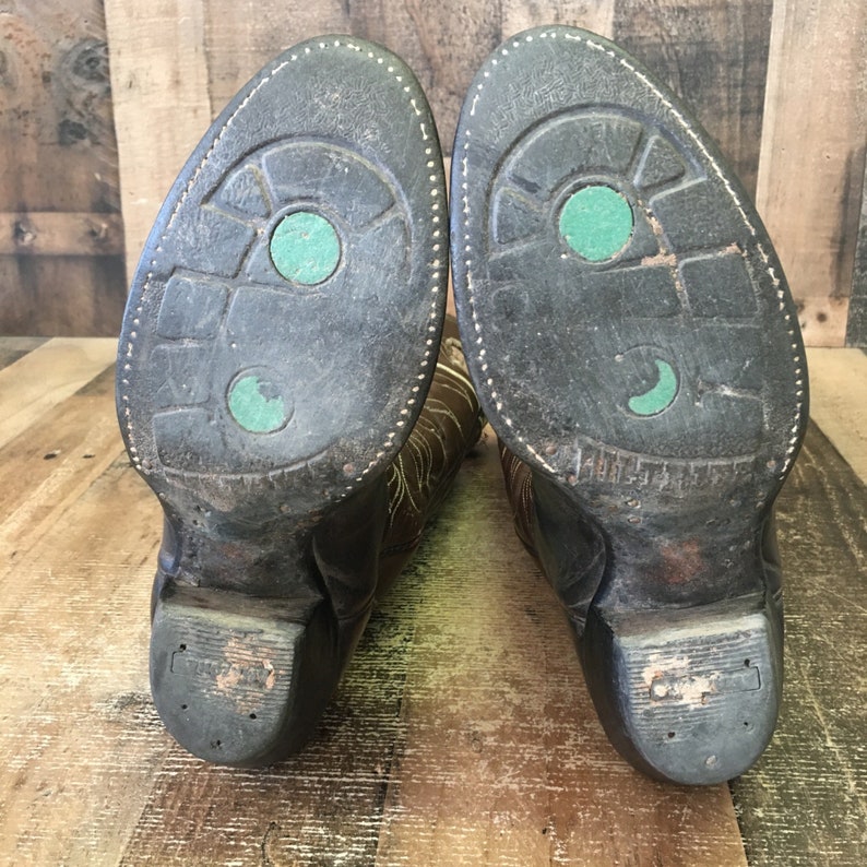 Women's Tony Lama Vtg Gold Label Buckaroo Cowboy Boots 10 B